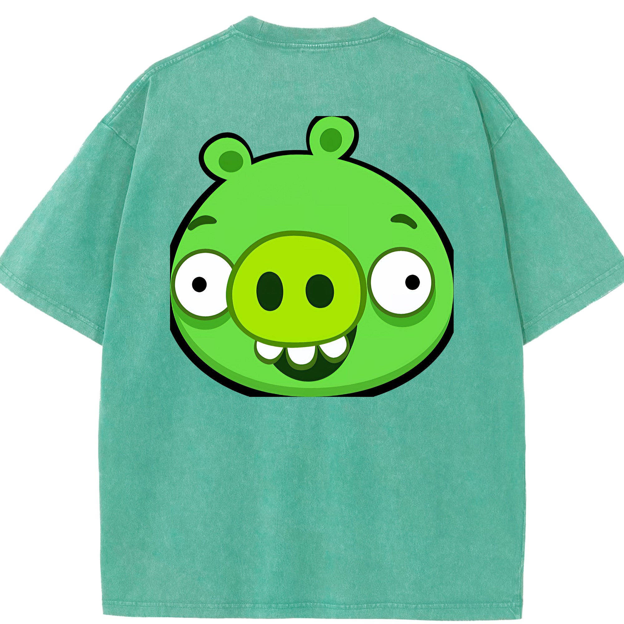 （画像用） Angry Birds アングリーバード 綿100% ヴィンテージ風 半袖Tシャツ（背面プリント）
